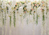 White wedding backdrop flower background for baby-cheap vinyl backdrop fabric background photography