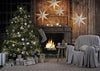 Christmas fireplace holiday decor photography backdrops-cheap vinyl backdrop fabric background photography