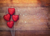 Wood backdrop for Valentine's day red love heart - whosedrop