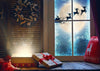 Happy Christmas backdrop night photo background-cheap vinyl backdrop fabric background photography