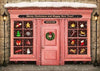 Christmas shop photography backdrop with snowflake-cheap vinyl backdrop fabric background photography