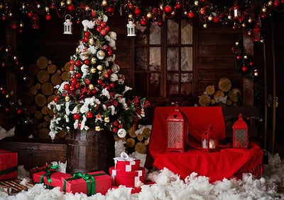Christmas tree backdrop home decoration Box for photos-cheap vinyl backdrop fabric background photography