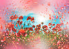 Spring photography backdrops red flower background-cheap vinyl backdrop fabric background photography