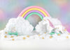 Birthday backdrop unicorn and rainbow background-cheap vinyl backdrop fabric background photography