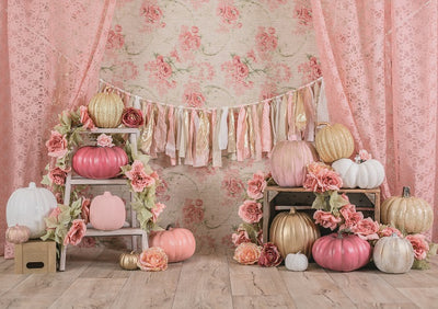 Autumn backdrops pumpkin cake smash background-cheap vinyl backdrop fabric background photography