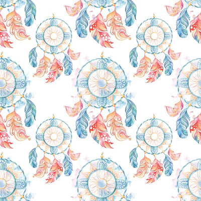 Dream catcher pattern backdrop child watercolor background-cheap vinyl backdrop fabric background photography