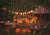 Autumn forest backdrops with pumpkins