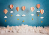 Hot air balloon background cake smash backdrop-cheap vinyl backdrop fabric background photography