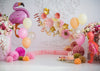 Baby birthday background pink balloons backdrops-cheap vinyl backdrop fabric background photography