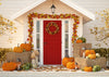 Pumpkin autumn fall maple photography thanksgiving backdrops-cheap vinyl backdrop fabric background photography