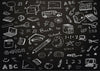 Back to school chalkboard tag mathematical geometry painting backdrop-cheap vinyl backdrop fabric background photography