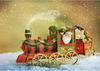 Christmas train background with snowflakes and glitter backdrop-cheap vinyl backdrop fabric background photography