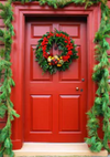 Christmas backdrop red door decoration picture background-cheap vinyl backdrop fabric background photography