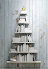 White bookshelf shaped Christmas tree backdrop-cheap vinyl backdrop fabric background photography