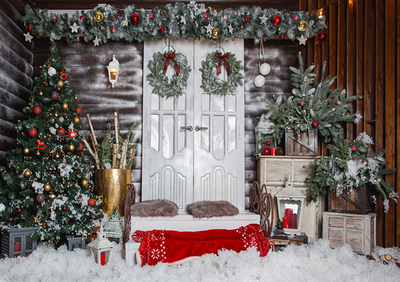 Christmas backdrop for family photography winter snowing background-cheap vinyl backdrop fabric background photography