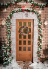 Door Backdrop Christmas photography backdrop-cheap vinyl backdrop fabric background photography