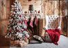 Christmas backdrop fireplace and gift stockings-cheap vinyl backdrop fabric background photography