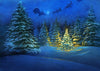 Winter snow background pine tree backdrop