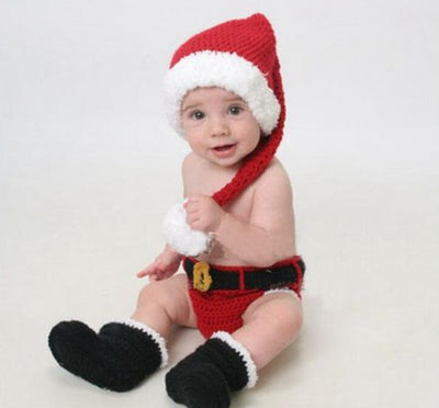 New Baby clothing Christmas Photography Props baby photo knit props - whosedrop