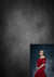 Wine red maternity dress combination