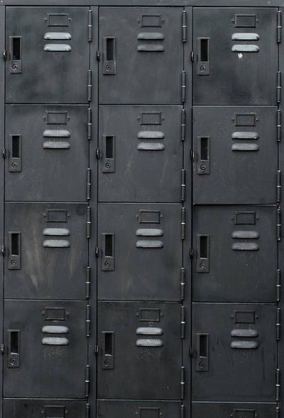 Rusty Old Lockers backdrop for sports Photo Background-cheap vinyl backdrop fabric background photography