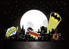 Super hero night photo backdrop for children-cheap vinyl backdrop fabric background photography