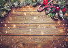Bokeh wood backdrop Christmas photo background-cheap vinyl backdrop fabric background photography