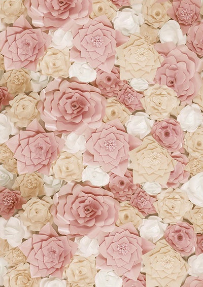 Pink flowers backdrop baby shower photo-cheap vinyl backdrop fabric background photography