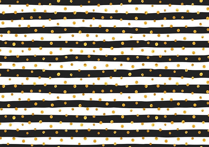 Shop Gold dot pattern backdrop black and white stripes - whosedrop