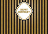 Happy birthday backdrop golden striped background-cheap vinyl backdrop fabric background photography