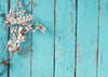 Blue wood backdrop with flower for newborn-cheap vinyl backdrop fabric background photography
