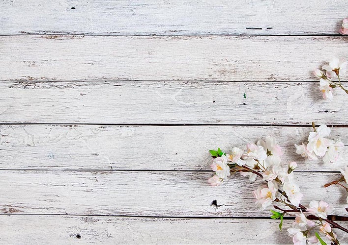 Thin Rugged Wood Planks Printed Backdrop