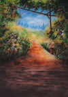 Dreamy vintage forest backdrop flower background-cheap vinyl backdrop fabric background photography