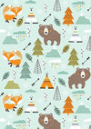 Kid animated backdrop with animal leaves-cheap vinyl backdrop fabric background photography