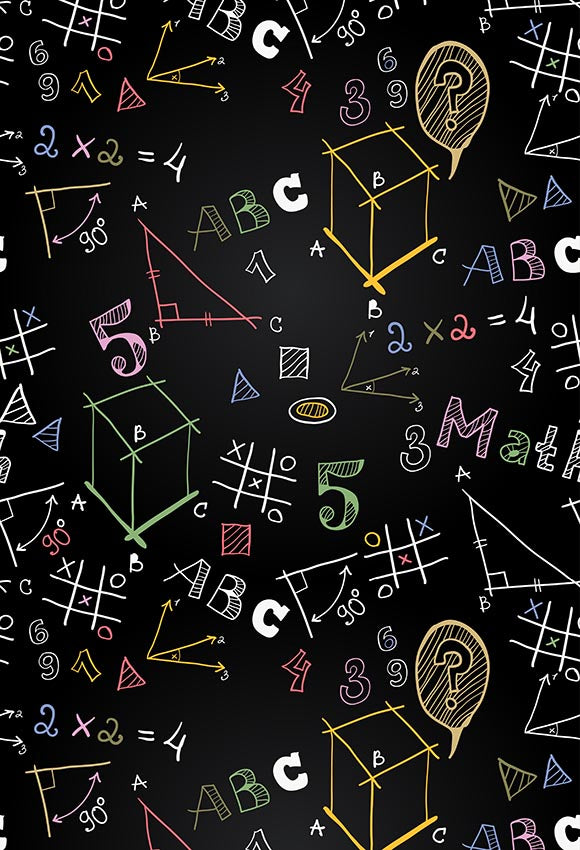 Colorful Math Shapes Vinyl