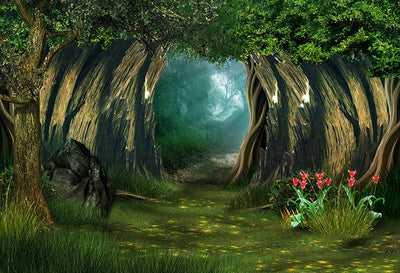 Deep Forest Photography Background Fantasy Cinderella Children fairy tale-cheap vinyl backdrop fabric background photography