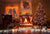 Christmas fireplace photography Backdrop Gift Box