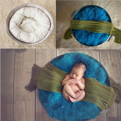 Baby photo prop Newborn photography white 1 assistant circle+3 pillows - whosedrop