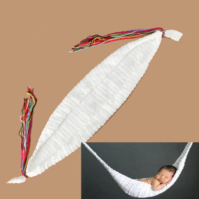 White Knitted Hanging Bed Newborn Baby Photography Props - whosedrop