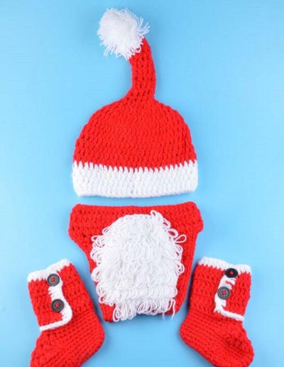 New Baby clothing Christmas Photography Props baby photo knit props - whosedrop